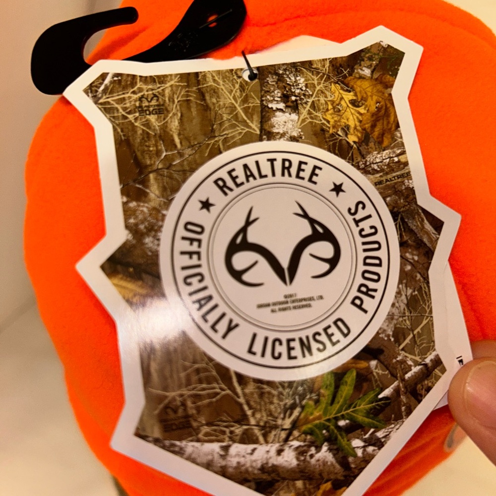 Hot Shot REALTREE EDGE Reversible Orange/Camo Fleece Beanie. NWT One Size - Picture 6 of 10